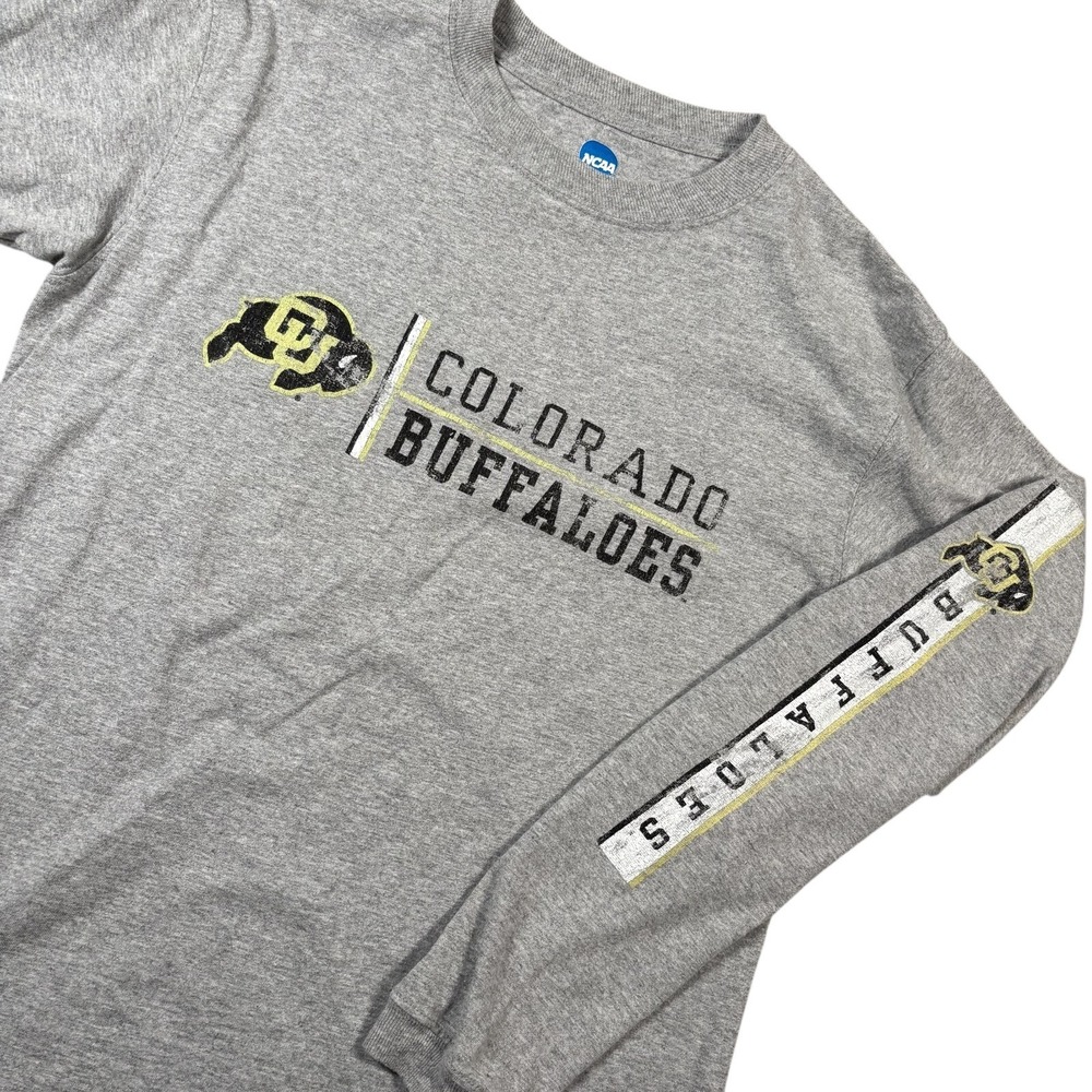 Colorado Buffaloes NCAA KA Inc Mens Heather Gray T-Shirt Sz S Long Sleeve Rare!‎